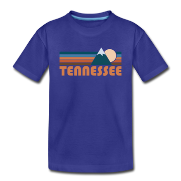Tennessee Toddler T-Shirt - Retro Mountain Tennessee Toddler Tee - royal blue