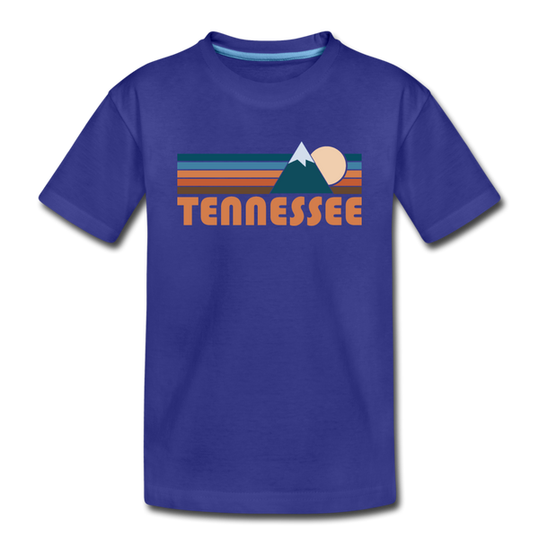 Tennessee Toddler T-Shirt - Retro Mountain Tennessee Toddler Tee - royal blue