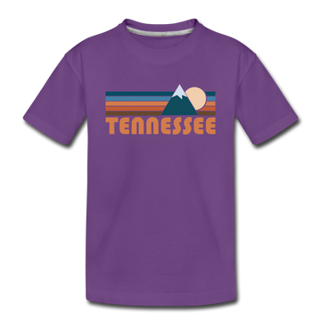 Tennessee Toddler T-Shirt - Retro Mountain Tennessee Toddler Tee - purple