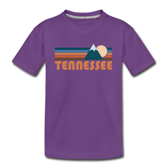 Tennessee Toddler T-Shirt - Retro Mountain Tennessee Toddler Tee - purple