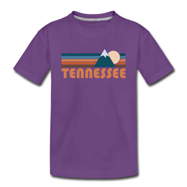 Tennessee Toddler T-Shirt - Retro Mountain Tennessee Toddler Tee - purple