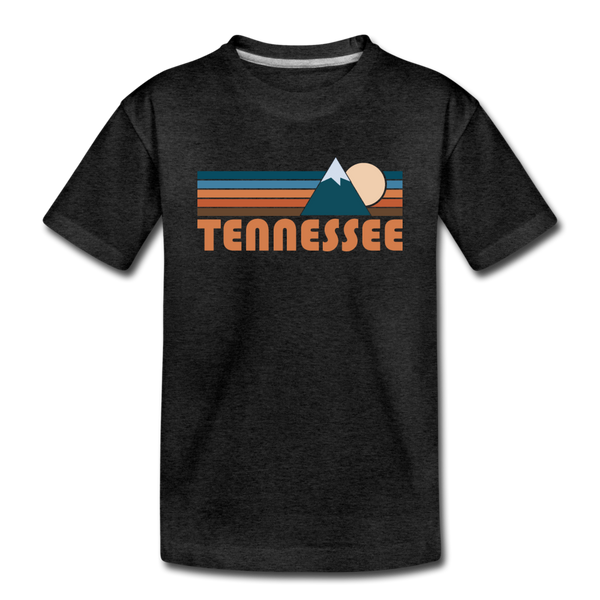 Tennessee Toddler T-Shirt - Retro Mountain Tennessee Toddler Tee - charcoal gray