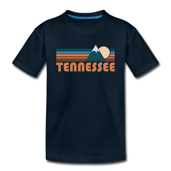 Tennessee Toddler T-Shirt - Retro Mountain Tennessee Toddler Tee - deep navy