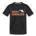 Oregon Toddler T-Shirt - Retro Mountain Oregon Toddler Tee - black