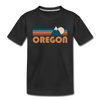 Oregon Toddler T-Shirt - Retro Mountain Oregon Toddler Tee - black