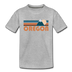 Oregon Toddler T-Shirt - Retro Mountain Oregon Toddler Tee - heather gray