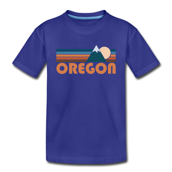 Oregon Toddler T-Shirt - Retro Mountain Oregon Toddler Tee - royal blue