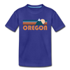 Oregon Toddler T-Shirt - Retro Mountain Oregon Toddler Tee - royal blue