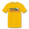 Oregon Toddler T-Shirt - Retro Mountain Oregon Toddler Tee - sun yellow