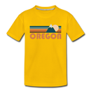 Oregon Toddler T-Shirt - Retro Mountain Oregon Toddler Tee - sun yellow