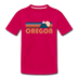 Oregon Toddler T-Shirt - Retro Mountain Oregon Toddler Tee - dark pink