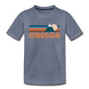 Oregon Toddler T-Shirt - Retro Mountain Oregon Toddler Tee - heather blue