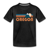 Oregon Toddler T-Shirt - Retro Mountain Oregon Toddler Tee - charcoal gray
