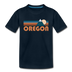 Oregon Toddler T-Shirt - Retro Mountain Oregon Toddler Tee - deep navy
