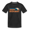 Ridgway, Colorado Toddler T-Shirt - Retro Mountain Ridgway Toddler Tee - black