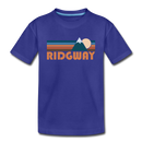 Ridgway, Colorado Toddler T-Shirt - Retro Mountain Ridgway Toddler Tee - royal blue
