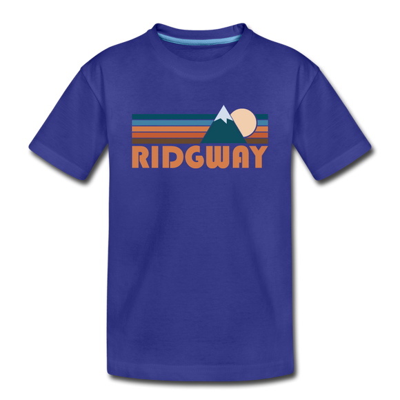 Ridgway, Colorado Toddler T-Shirt - Retro Mountain Ridgway Toddler Tee - royal blue