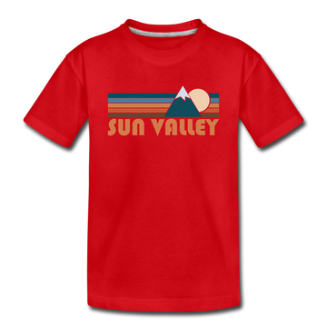Sun Valley, Idaho Toddler T-Shirt - Retro Mountain Sun Valley Toddler Tee - red