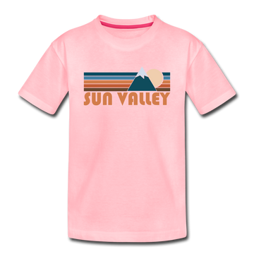 Sun Valley, Idaho Toddler T-Shirt - Retro Mountain Sun Valley Toddler Tee - pink