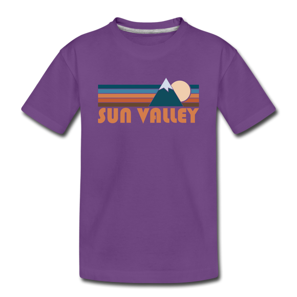 Sun Valley, Idaho Toddler T-Shirt - Retro Mountain Sun Valley Toddler Tee - purple