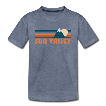 Sun Valley, Idaho Toddler T-Shirt - Retro Mountain Sun Valley Toddler Tee - heather blue