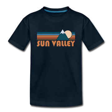 Sun Valley, Idaho Toddler T-Shirt - Retro Mountain Sun Valley Toddler Tee - deep navy