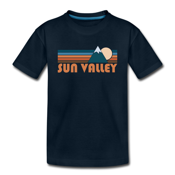 Sun Valley, Idaho Toddler T-Shirt - Retro Mountain Sun Valley Toddler Tee - deep navy