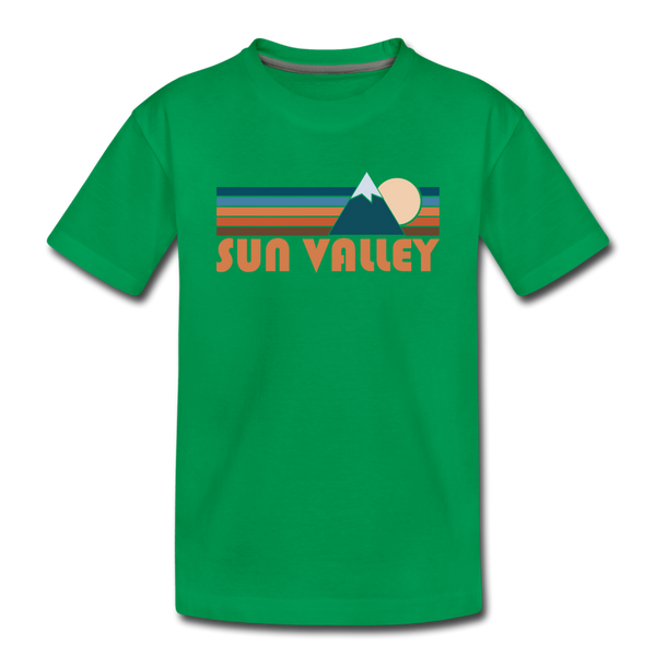 Sun Valley, Idaho Toddler T-Shirt - Retro Mountain Sun Valley Toddler Tee - kelly green