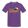 Ouray, Colorado Toddler T-Shirt - Retro Mountain Ouray Toddler Tee - purple