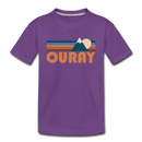 Ouray, Colorado Toddler T-Shirt - Retro Mountain Ouray Toddler Tee - purple