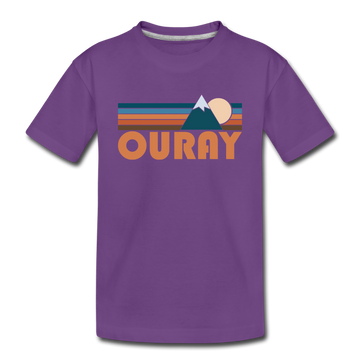 Ouray, Colorado Toddler T-Shirt - Retro Mountain Ouray Toddler Tee - purple