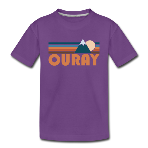 Ouray, Colorado Toddler T-Shirt - Retro Mountain Ouray Toddler Tee - purple