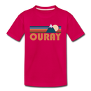 Ouray, Colorado Toddler T-Shirt - Retro Mountain Ouray Toddler Tee - dark pink