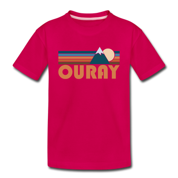 Ouray, Colorado Toddler T-Shirt - Retro Mountain Ouray Toddler Tee - dark pink