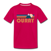 Ouray, Colorado Toddler T-Shirt - Retro Mountain Ouray Toddler Tee - dark pink
