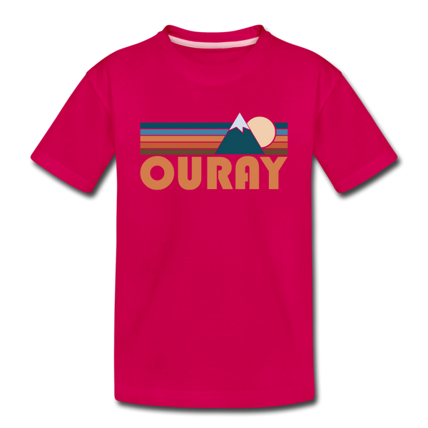 Ouray, Colorado Toddler T-Shirt - Retro Mountain Ouray Toddler Tee - dark pink