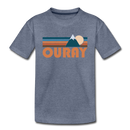 Ouray, Colorado Toddler T-Shirt - Retro Mountain Ouray Toddler Tee - heather blue