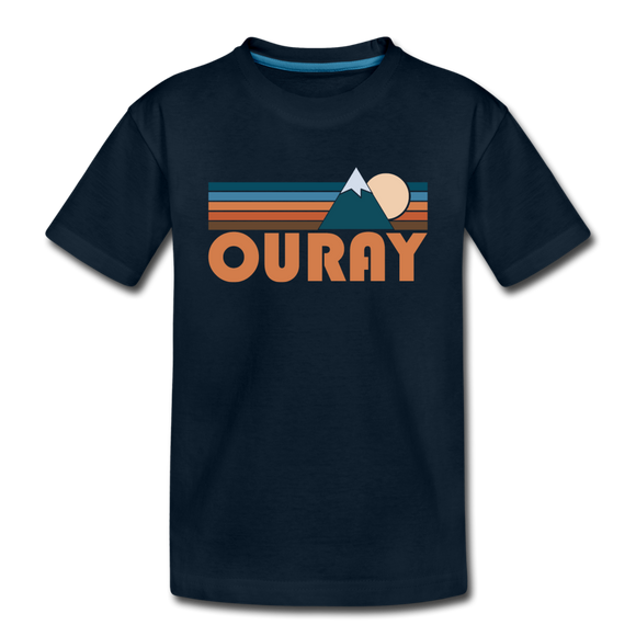 Ouray, Colorado Toddler T-Shirt - Retro Mountain Ouray Toddler Tee - deep navy