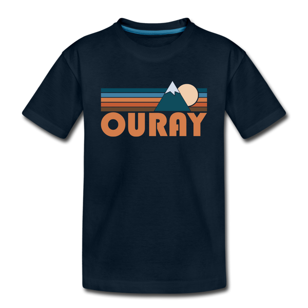 Ouray, Colorado Toddler T-Shirt - Retro Mountain Ouray Toddler Tee - deep navy