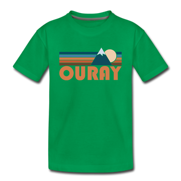 Ouray, Colorado Toddler T-Shirt - Retro Mountain Ouray Toddler Tee - kelly green