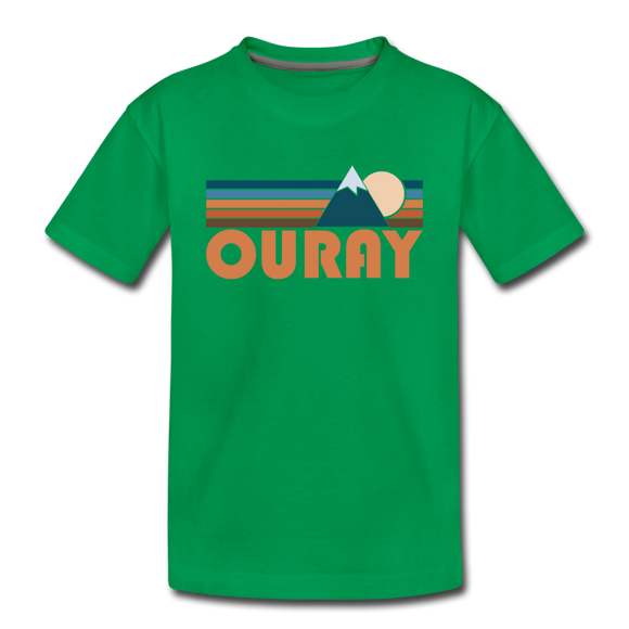 Ouray, Colorado Toddler T-Shirt - Retro Mountain Ouray Toddler Tee - kelly green
