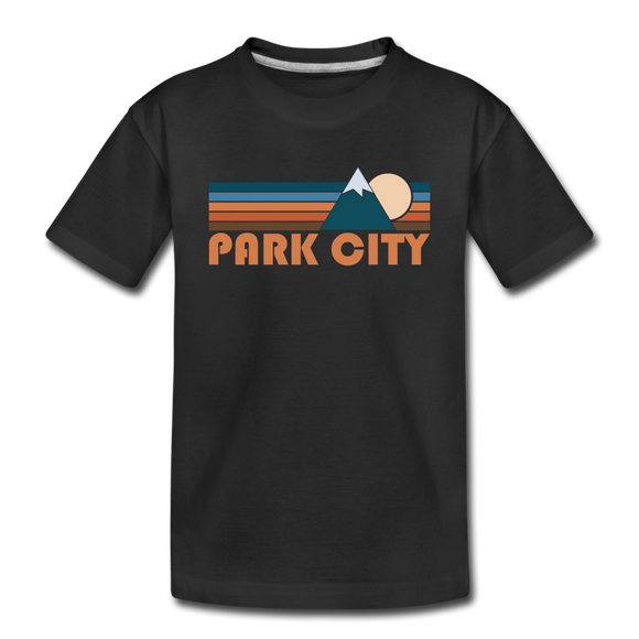 Park City, Utah Toddler T-Shirt - Retro Mountain Park City Toddler Tee - black