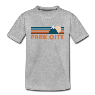 Park City, Utah Toddler T-Shirt - Retro Mountain Park City Toddler Tee - heather gray