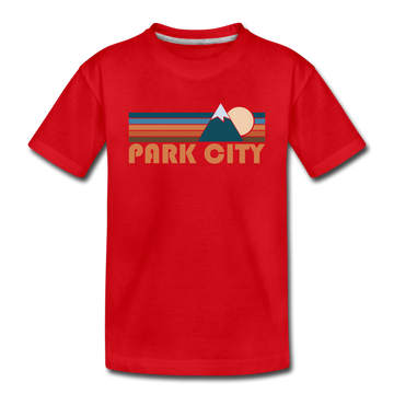 Park City, Utah Toddler T-Shirt - Retro Mountain Park City Toddler Tee - red