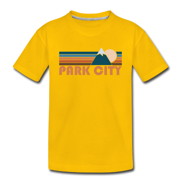 Park City, Utah Toddler T-Shirt - Retro Mountain Park City Toddler Tee - sun yellow