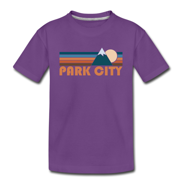 Park City, Utah Toddler T-Shirt - Retro Mountain Park City Toddler Tee - purple
