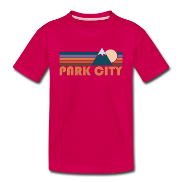 Park City, Utah Toddler T-Shirt - Retro Mountain Park City Toddler Tee - dark pink