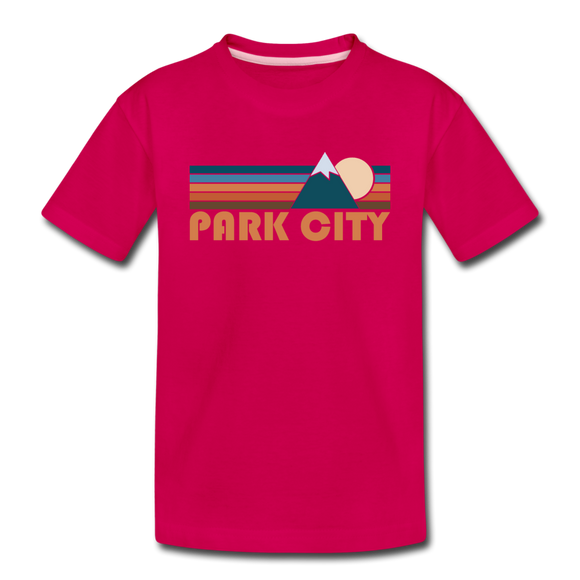 Park City, Utah Toddler T-Shirt - Retro Mountain Park City Toddler Tee - dark pink