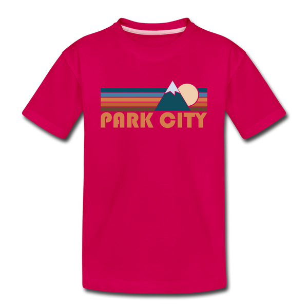Park City, Utah Toddler T-Shirt - Retro Mountain Park City Toddler Tee - dark pink