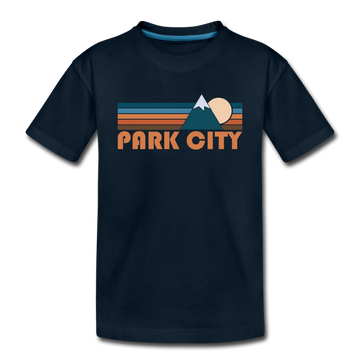 Park City, Utah Toddler T-Shirt - Retro Mountain Park City Toddler Tee - deep navy
